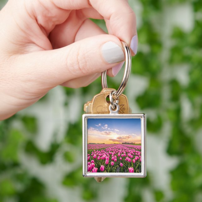 Flowers | Tulips South Holland, Netherlands Keychain (Hand)
