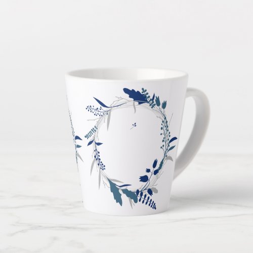 flowers_twig_corolla_wreath_lease latte mug