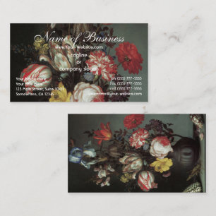 Flowers Vase Shells Insects, Balthasar van der Ast Business Card