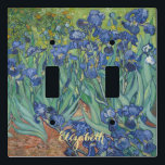 Flowers Vincent Van Gogh Art Home Room Wall Decor Light Switch Cover<br><div class="desc">Create your own custom, personalized, elegant faux gold script / typography monogram monogrammed, flowers / floral / nature / vintage art lovers and Van Gogh connoisseurs', ultra-durable acrylic nursery baby kids room light switch cover, featuring a beautiful colorful intricate detailed vintage oil on canvas painting, by Vincent van Gogh, of...</div>
