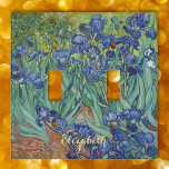 Flowers Vincent Van Gogh Art Home Room Wall Decor Light Switch Cover<br><div class="desc">Create your own custom, personalized, elegant faux gold script / typography monogram monogrammed, flowers / floral / nature / vintage art lovers and Van Gogh connoisseurs', ultra-durable acrylic nursery baby kids room light switch cover, featuring a beautiful colorful intricate detailed vintage oil on canvas painting, by Vincent van Gogh, of...</div>