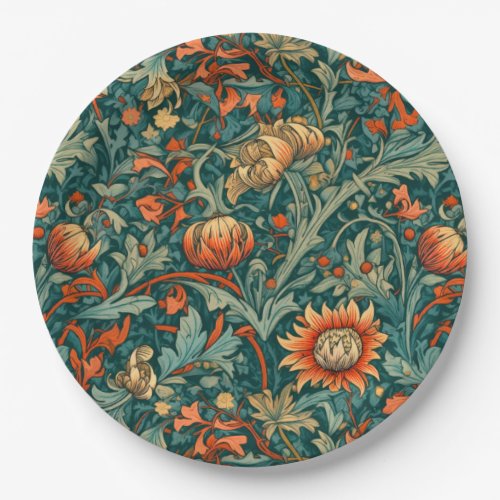 Flowersvintageart nouveau William Morris style Paper Plates