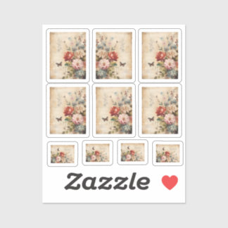 Flowers vintage Collage 1 Sticker