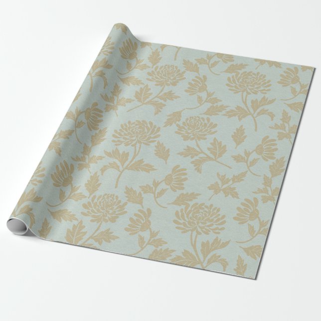 Flowers Vintage  Wrapping Paper (Unrolled)