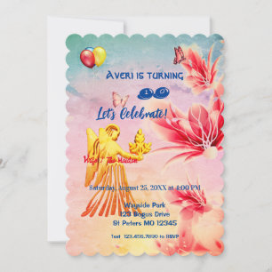 Flowers Virgo (August 23 – September 22) Birthday Invitation