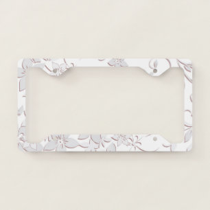 Flowers wall paper 1 license plate frame