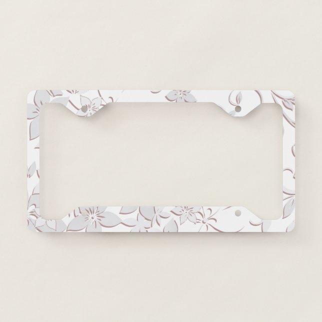 Flowers wall paper 1 license plate frame (Front)