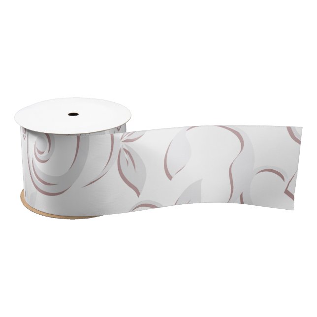 Flowers wall paper 1 satin ribbon (Spool)