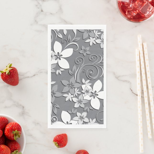 Flowers wall paper 2 guest towels (Insitu)