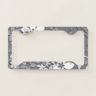 Flowers wall paper 2 license plate frame
