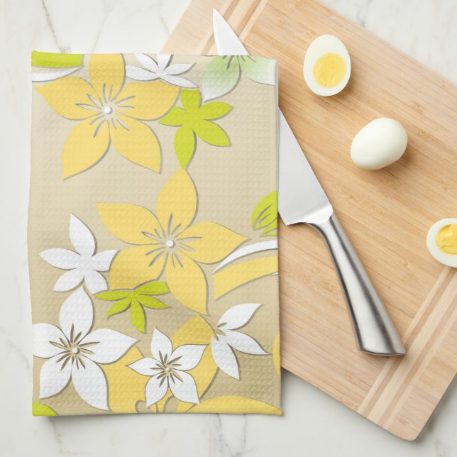 Flowers wall paper 3 kitchen towel (Quarter Fold)