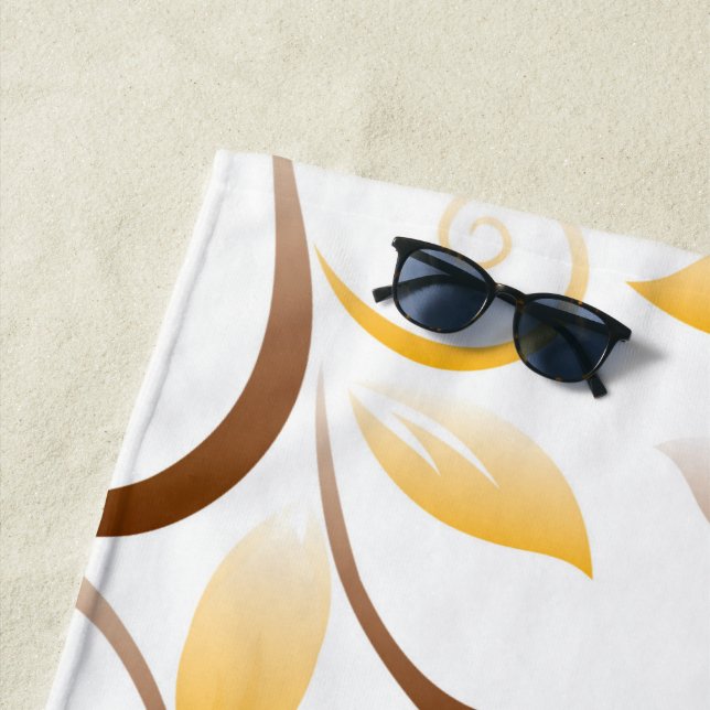 Flowers wall paper 5 beach towel (In Situ)