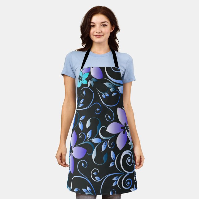 Flowers wall paper 6 apron (Worn)