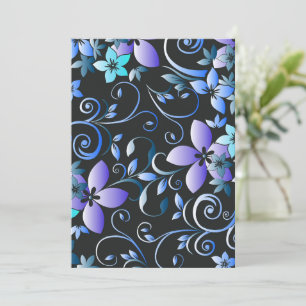 Flowers wall paper 6 thank you card