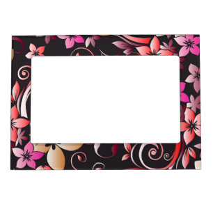 Flowers wall paper 7 magnetic frame