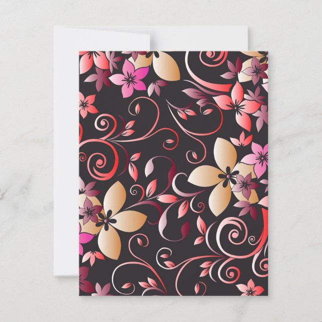 Flowers wall paper 7 note card (Front)