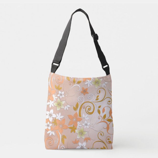 Flowers wall paper 8 crossbody bag (Front)