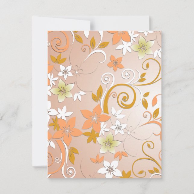 Flowers wall paper 8 note card (Front)