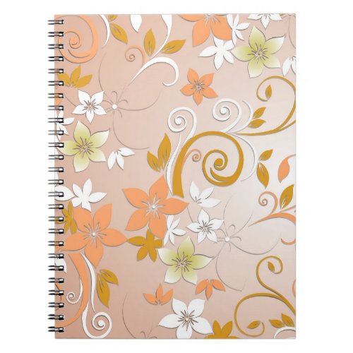 Flowers wall paper 8 notebook
