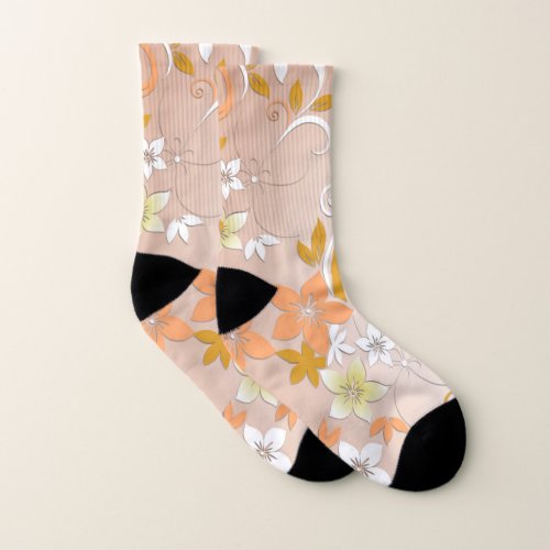 Flowers wall paper 8 socks