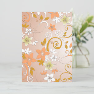 Flowers wall paper 8 thank you card