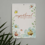 Flowers Watercolor Art Inspirational words artist Calendar<br><div class="desc">Brighten every month with uplifting quotes and original watercolor florals in this beautifully designed Inspirational Words & Art Calendar by artist Lorena Depante. Featuring twelve unique monthly spreads filled with motivational messages and delicate nature-inspired artwork, this vertical wall calendar brings encouragement and charm to your space year-round. Ideal for home,...</div>
