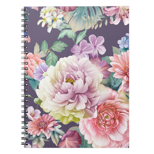 Flowers watercolor illustration. Big Set watercolo Notebook (Front)