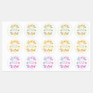 FLOWERS WATERCOLOR THANK YOU LABELS