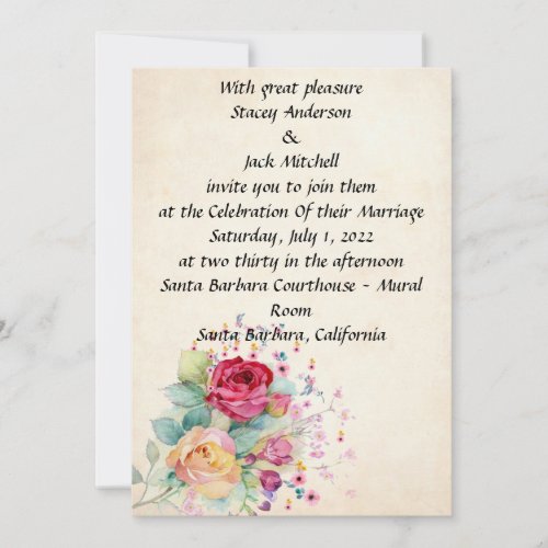 Flowers Wedding Invitation