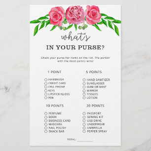 Flowers what's in your purse game