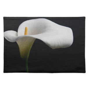 Flowers   White Calla Lily Cloth Placemat