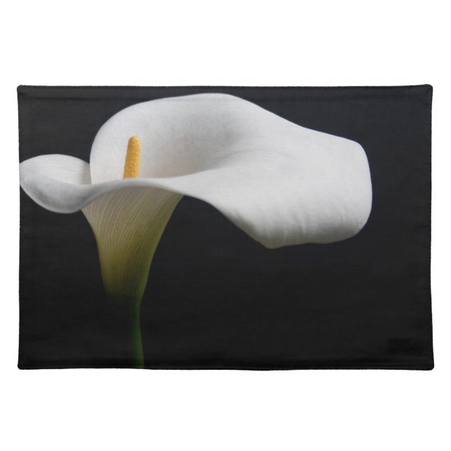 Flowers | White Calla Lily Cloth Placemat (Front)