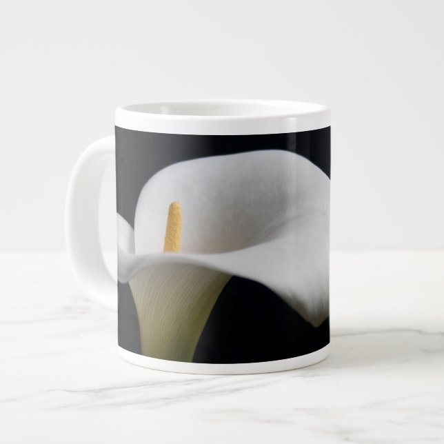 Flowers | White Calla Lily Giant Coffee Mug (Front Left)