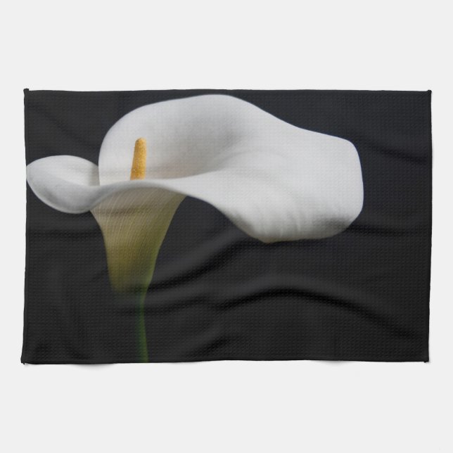 Flowers | White Calla Lily Kitchen Towel (Horizontal)
