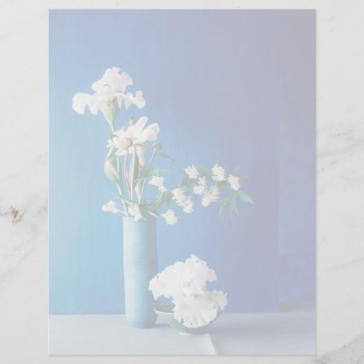 Flowers | White Iris in Vase (Front)
