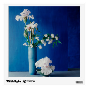 Flowers White Iris in Vase Wall Decal