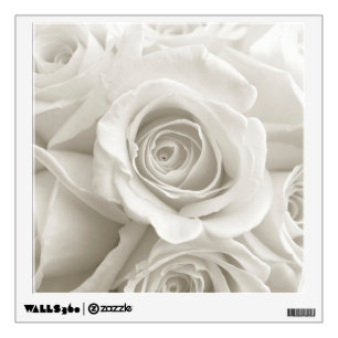 Flowers White Roses Wall Decal