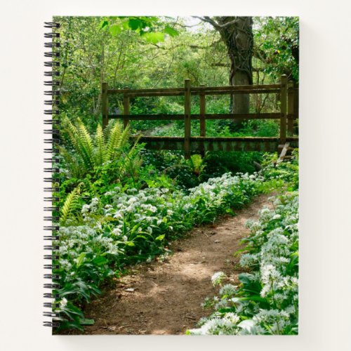 Flowers  White Wildflowers in Forest Notebook