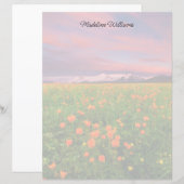 Flowers | Wildflower Field Snowcapped Mountains (Front/Back)