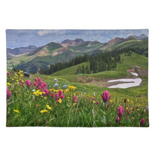 Flowers  Wildflowers Durango Colorado Cloth Placemat