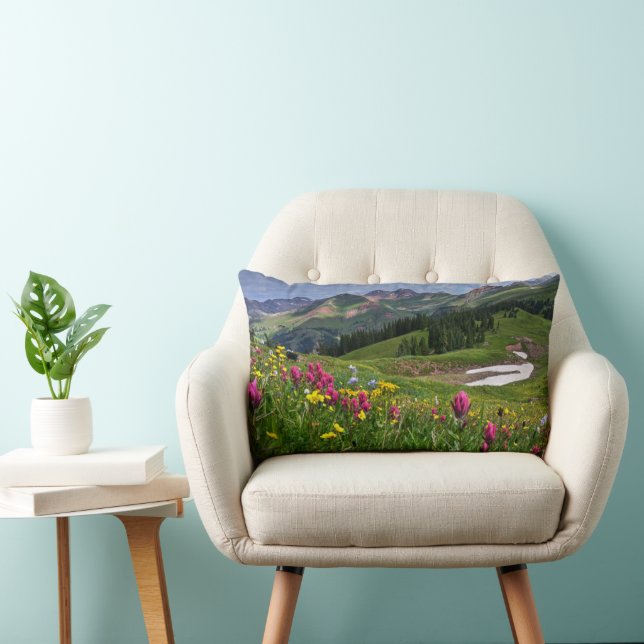 Flowers | Wildflowers Durango, Colorado Lumbar Pillow (Chair)