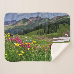 Flowers Wildflowers Durango, Colorado Sherpa Blanket