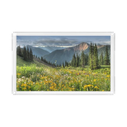 Flowers  Wildflowers Silverton Colorado Acrylic Tray