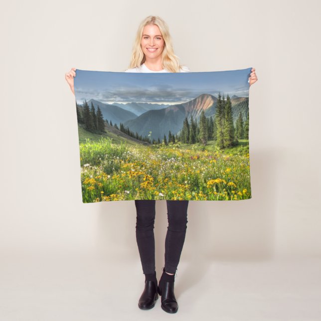 Flowers | Wildflowers Silverton Colorado Fleece Blanket (In Situ)