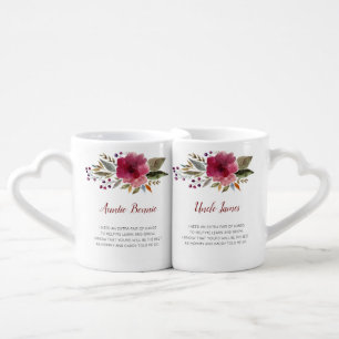 Flowers Will You Be My Godmother Godfather Coffee Mug Set