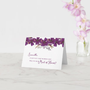 Flowers Will you be my Maid of Honor Proposal Card