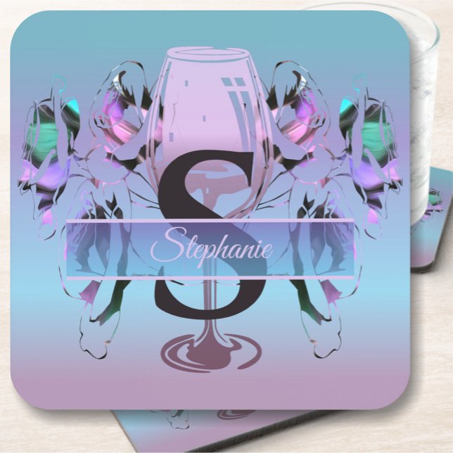 Flowers & Wine 2190 Beverage Coaster (Creator Uploaded)