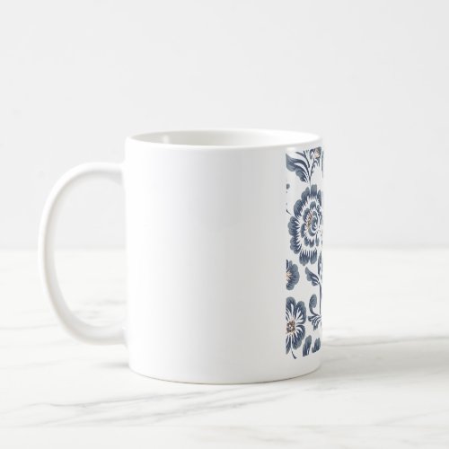 Flowers with a simple pattern coffee mug