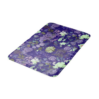Flowers with an elegant and mysterious atmosphere bath mat