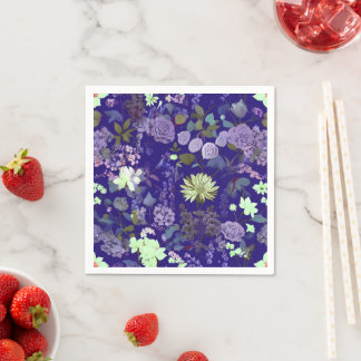 Flowers with an elegant and mysterious atmosphere napkins